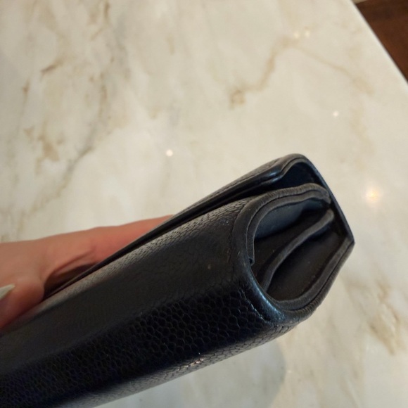 CHANEL Black Pebbled Leather Wallet - Picture 6 of 7